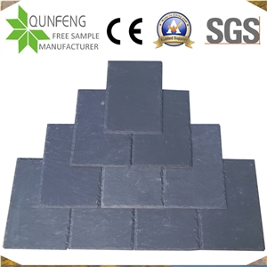 Natural Black Thin Stone China Slate Roofing Tiles