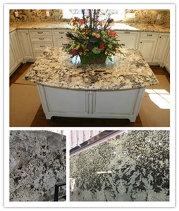 Delicatus White Granite Slab Kitchen Top/Wall Floor Tile