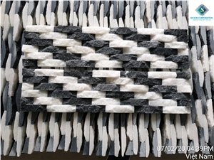 Black & White Marble Combination For Wall Cladding Design
