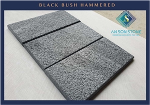 Hot Product Black Bush Hammered Marble Tiles