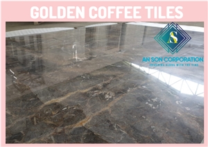 Hot Product Golden Coffee Marble Flooring Tile