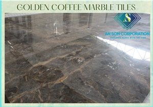 Hot Product Golden Coffee Marble Tile