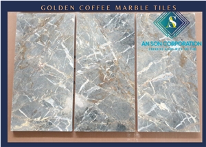 Hot Product Golden Coffee Marble Tiles