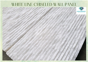 Hot Product White Line Chiseled Wall Paneling