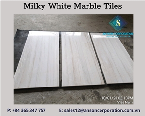 Hot Sale Milky White Marble Tile For Home Design 