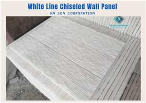 Hot Sale Vietnam White Line Chiseled Wall Panel