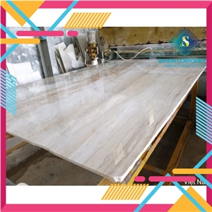 Milky White Natural Marble Slabs Polished Finishing
