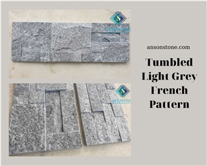 Tumbled Light Grey Marble French Pattern