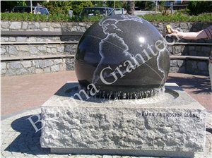 Ball Fountain, Stone Ball, Granite Globe, Water Feature