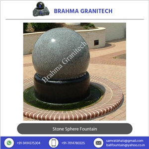 Ball Fountain, Stone Ball, Granite Globe, Water Feature