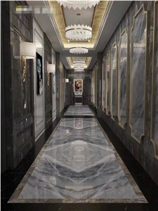 New Arabescato Royal Grey Onyx Carara Bianco Marble Tile