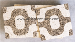 Beige Cream Cement Terrazzo Slabs Tiles