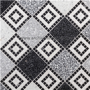 Grey Cement Terrazzo Slabs Gray Terrazzo Tiles