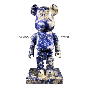 Blue Sodalite Gloomy Bear Stone Sculpture