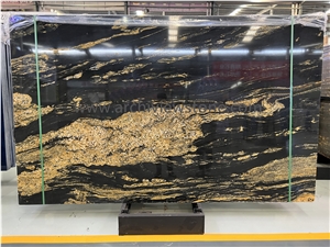 New Magma Gold Granite Slab Black Juparana Granite Tiles