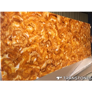 Gold Artificial Stone Decorative Acrylic Table Top