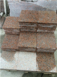 China G562 Granite, Guangxi Red,Maple Red Flamed Cubes