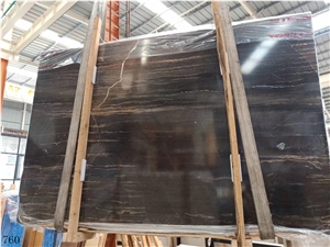 Wood Grain Brown Royal  Marble Slab In China Stone Market