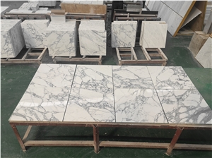 Arabescato Natural Marble Floor Wall Tiles 10Mm Thickness