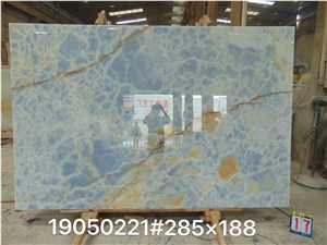 Beautiful Blue Onyx Slab Tile For Wall And Background
