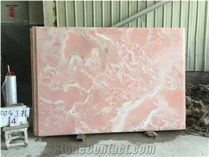 Pink Onyx For Bathroom Slab & Tiles