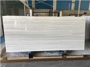 White Wood Polished  Marble Natural Stone, Marble Slabs
