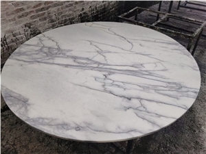 Rounded Square White Marble Tops Table Tea Table