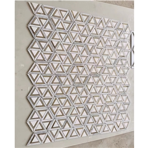 White Black Grey Marble Mosaic Bathroom Floor Tiles