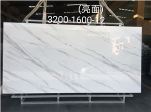 White Polished Sintered Stone For Countertop/Kitchentop