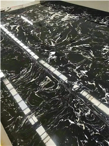 Black Marble Artificial Stone Tiles And Slabs