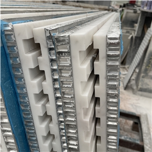White Marble Wall Cladding Aluminium Honeycomb Panels