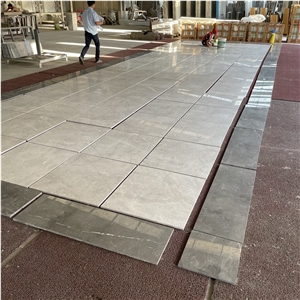 Hotel Floor Non Slip Light Grey Marble Tile In Bangladesh
