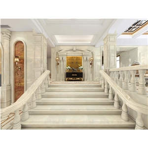Marble Stair Tread Interior Villa Decoration Marble Step