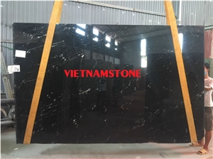 White Wave Black Marble From Vietnam