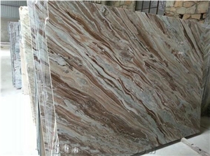 Bianco Brown Marble Slabs , India Brown Marble