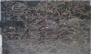 China Portoro Black Marble Slabs Athens Golden Black Marble