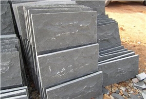 Dark Grey Basalt Split Face Slab & Tile, China Grey Basalt