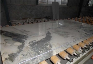 Landscape Green Marble Slabs & Tiles, China White Marble