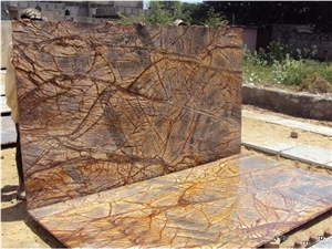 Rainforest Brown Marble Slabs & Tiles, India Brown Marble