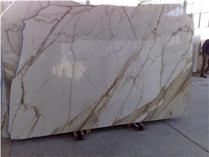 Sovicille Calacatta Gold Marble Slab Italy White Marble