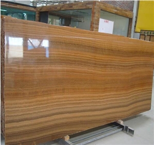 Wood Vein Yellow Marble Slab, China Yellow Marble