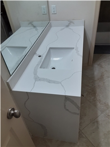 Artificial Stone Bath Countertop Quartz Solid Surface Vanity