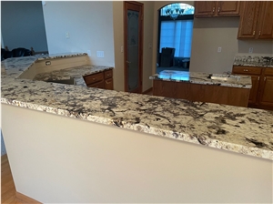 Granite Kitchen Countertop Splendor White Peninsula Work Top
