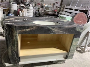 Integrated Marble Bath Countertop French Purple Vanity Top
