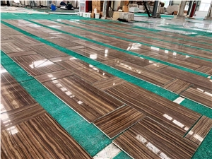 Marble Kitchen Floor Tile Cross Cut Eramosa Brown Tile
