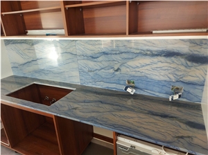 Quartzite Kitchen Countertop Azul Macaubas Kitchen Top