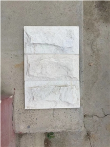 Spa White Mushroom Cladding Tile Quartzite Split Face Wall