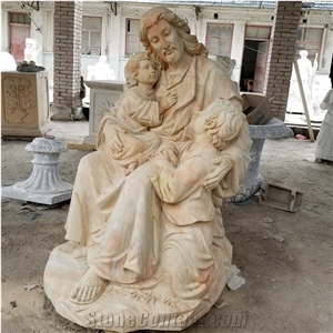 Customized Life Size Natural Marble Jesus Sculpture For Sale