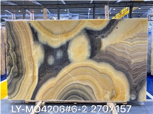 18MM Thickness Natural Pineapple Onyx For Background