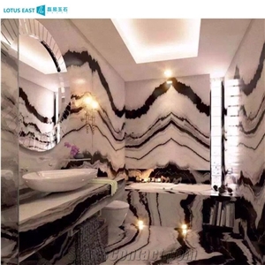 China Panda White Marble For Bathroom Wall Tile